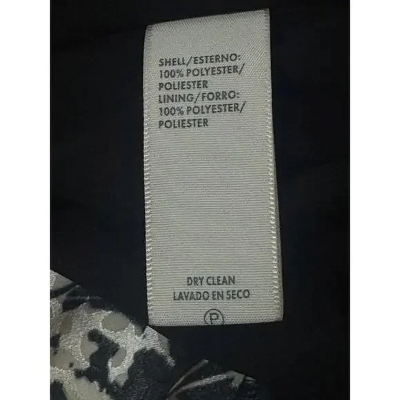 Rebecca Minkoff Assia Faux-Wrap Midi Dress Size S Black Cream Floral Flounce - Picture 14 of 14